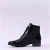 Remonte Low Block Heel Laced Ankle Boot - Black Combi